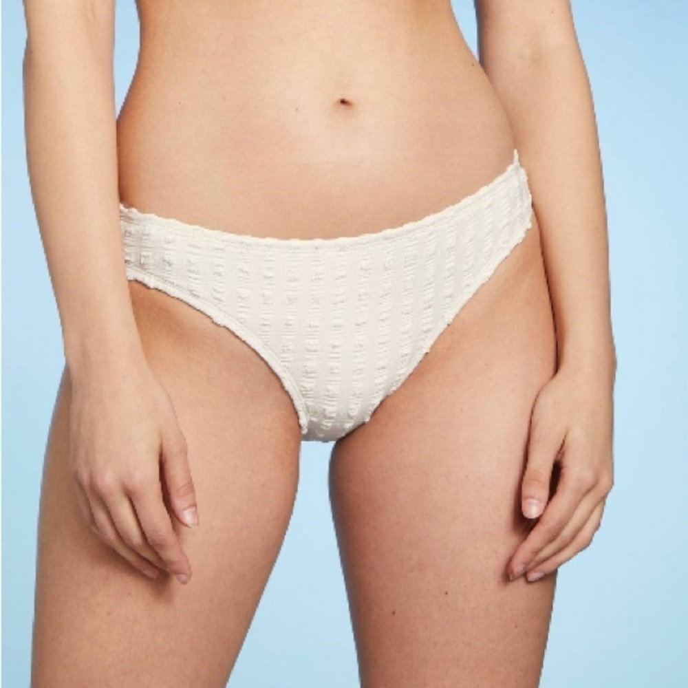 Women's Gingham Textured Hipster Bikini Bottom - Kona Sol™ - L (12-14)